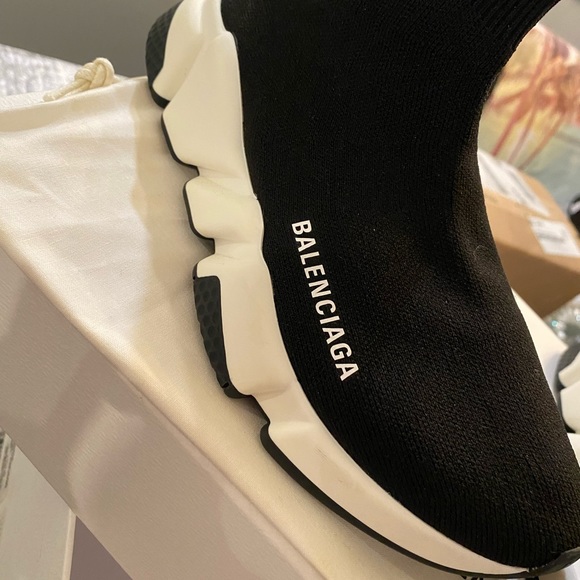 Balenciaga Women's Speed Knit High Top Sneakers - Picture 6 of 7